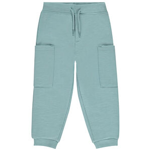 Jogging molleton slub uni met zakken voor baby jongen 