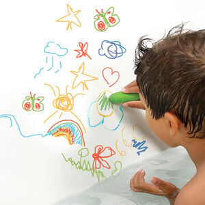 Set de 5 crayons de bain lavables sur crocodile en mousse 