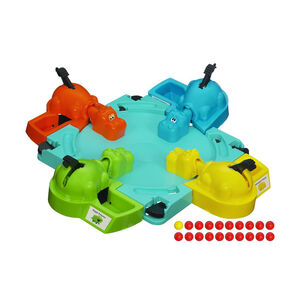 Hippos Gloutons gezelschapsspel met nijlpaarden die knikkers opeten 