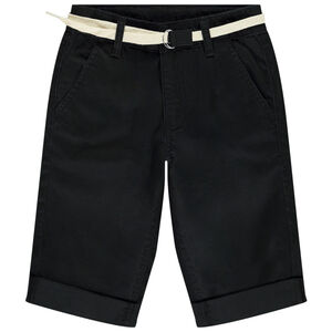 Uni shorts in canvas with lace belt for boys 