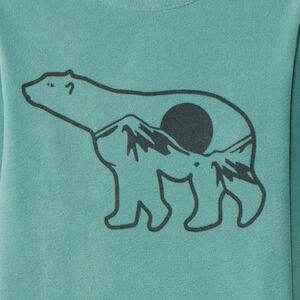 Pyjama set jongens microfleece met berenprint blauw 