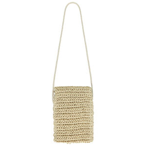 Sac bandoulière papier avec fleurs en crochet fille 