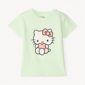 T-shirt met korte mouwen met Hello Kitty-print voor meisjes. 