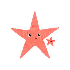 Peluche Wahou l'étoile de mer corail  