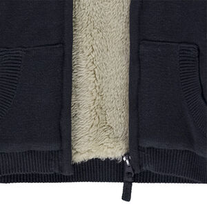 Gebreid vest met kap voor baby jongen 