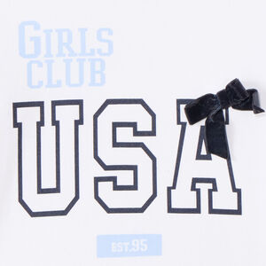 Langarm T-shirt voor meisjes met USA print 