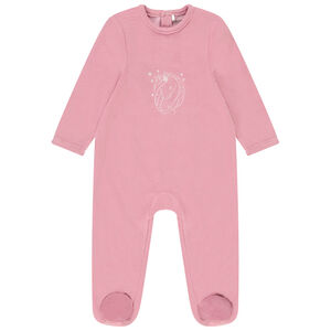 Dors-bien en velours print fantaisie pour bébé fille 