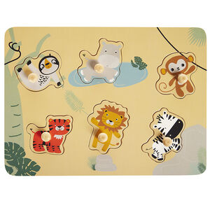 Puzzle en bois Happy Wild 6 pièces 