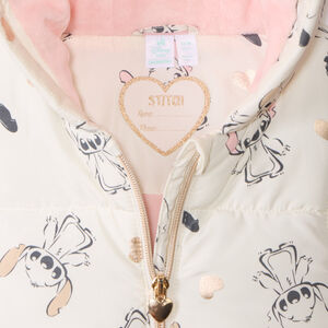 Zondermouwige donsjas met Stitch Disney-print voor babymeisje 