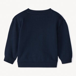 Sweatshirt in fleece met oversize pasvorm en print voor babyjongens 