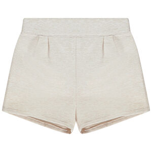 Short met hoge taille in jacquard en lurex voor baby meisjes 