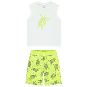 Ensemble 2 pièces motifs tortues avec débardeur pour garçon 