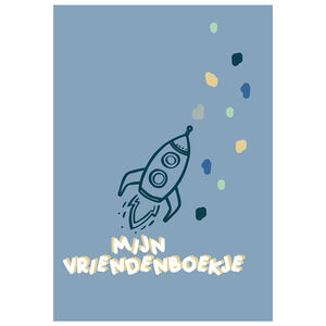 Livre d'amis garçon "Texte Néerlandais" Vieux bleu 