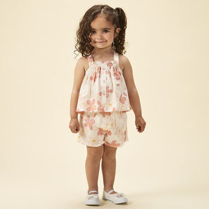 Set van Seersucker met bloemenprint voor baby meisje 