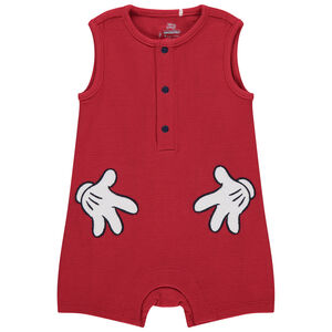 Korte jumpsuit in gaas met Mickey patroon 