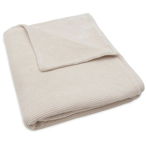 Deken - Basic Knit - Oatmeal/ Velvet - 100x150 cm 