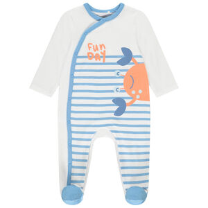 Pyjama met strepen en krab voor baby jongen 