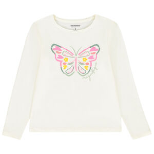 Lange mouwen T-shirt met pailletten vlinderprint voor meisjes 