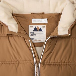 Doorgestikte donsjas met microfleece voering voor jongens 