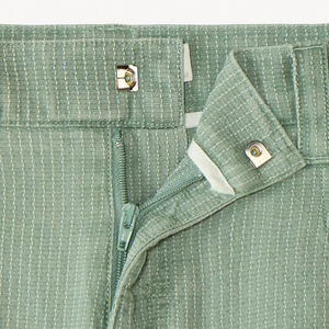 Bermuda en toile texturée effet rayé pour garçon 