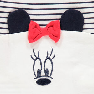 Dors-bien en jersey rayé motif Minnie Disney pour bébé fille 