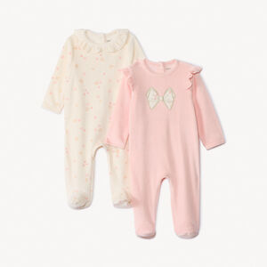 Lot de 2 dors-bien en velours fantaisie pour bébé fille  
