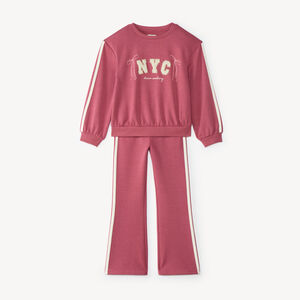 Joggingoutfit voor meisjes met glinsterende fantasieprint 