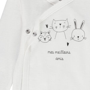 Lot de 3 bodies manches longues pour bébé (ouvertures différentes selon l'âge) 