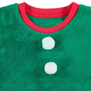 Pyjama lutin de Noël garçon en polaire esprit déguisement avec ensemble et bonnet 