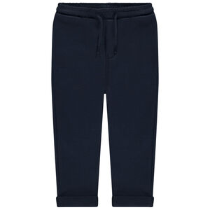Joggingbroek in effen piqué voor babyjongens 