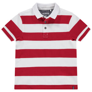Polo manches courtes rayé en coton pour garçon 