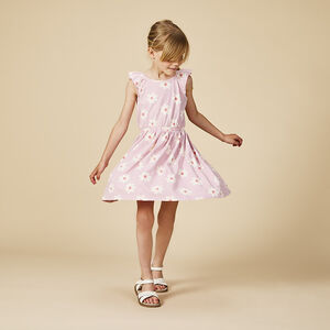 Jurk met bloemenprint en open rug voor meisjes 