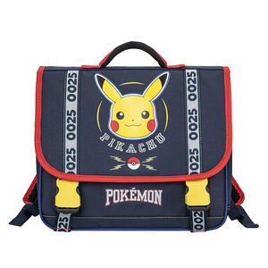 Cartable Pokémon Pikachu 38 cm – bleu et rouge 
