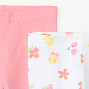 Set van 2 uniseks en bedrukte capri shorts voor babymeisjes 