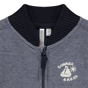 Vest in gaas met Teddy-kraag en borduursel voor baby jongen 