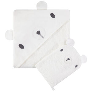 Cape de bain et gant de toilette Ours 