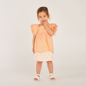 Jupe-short met kersenschema voor babymeisjes 