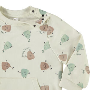 Jogging set met print van plantaardige wezens voor baby jongen 