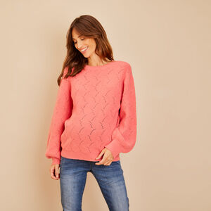Pull oversize en tricot fantaisie pour femme 
