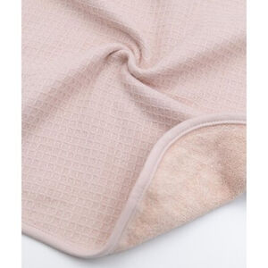 Badponcho gewafeld badstof - Vintage Pink - 0/2 jaar 