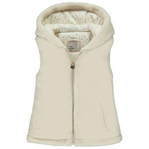 Zonder mouwen faux fur vest met kap voor meisjes 