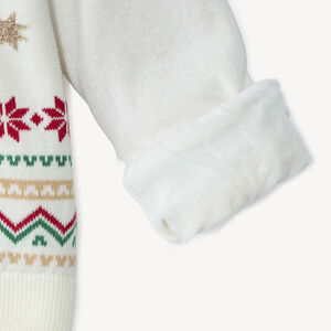 Trui met lange mouwen, gevoerd met fluweel, met kerstmotieven en Minnie Disney voor meisjes 