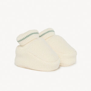 Gebreide effen pantoffels voor baby 