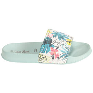 Mules à bride imprimé feuillage pour fille avec lanière selon l'âge 