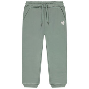 Jogging uni broderie cœur pour bébé fille 