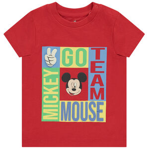 T-shirt korte mouwen print Mickey Disney voor baby jongen 