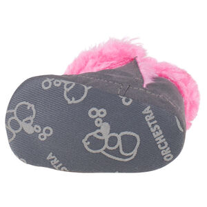 Bottines grises avec fausse fourrure et print girafe 