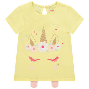 T-shirt manches courtes en coton à imprimé fantaisie 