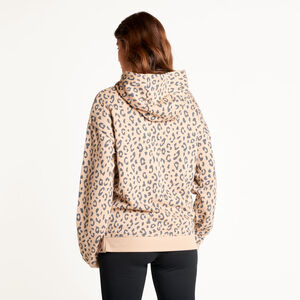 Hoodie voor zwangeren van fleecestof met luipaardprint 