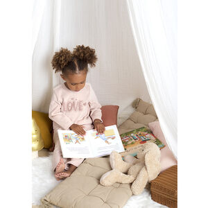 2-delige pyjama T-shirt met lange mouwen + broek van fluweel met fantasieprint voor babymeisjes 